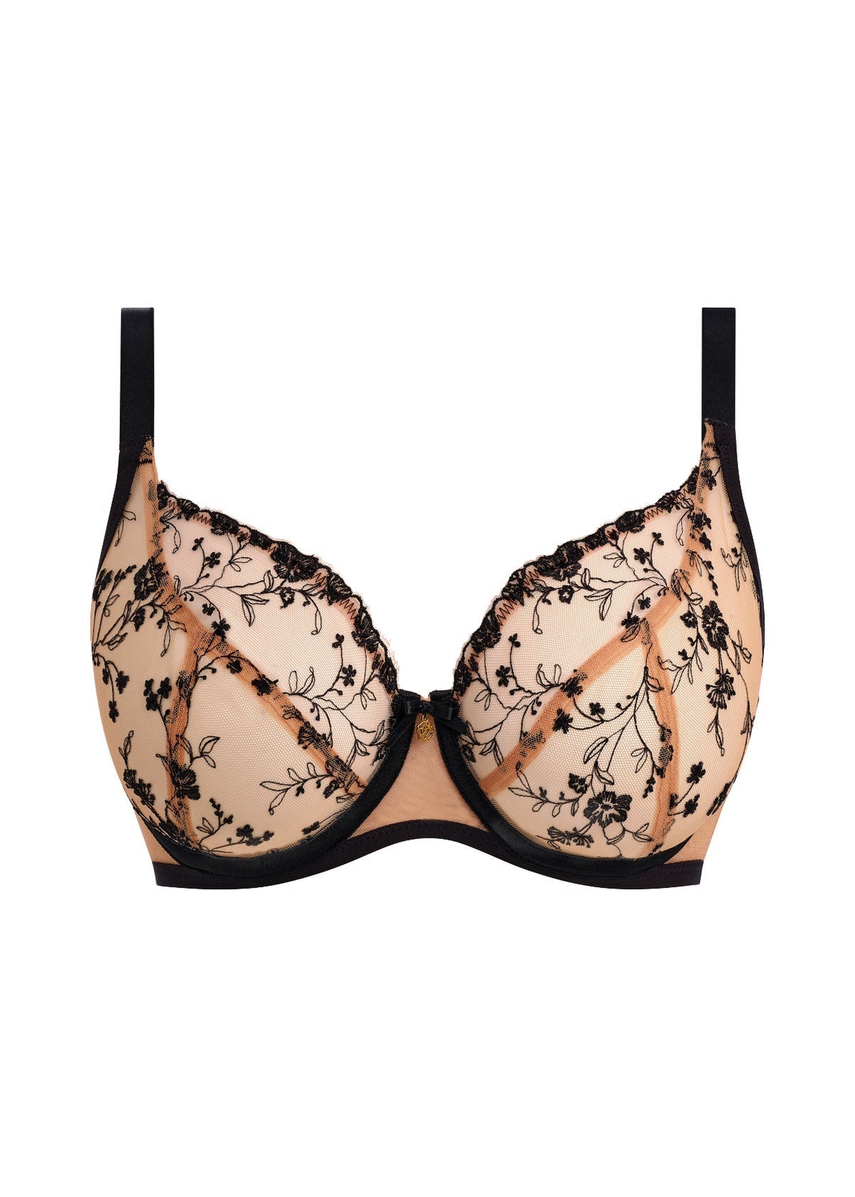 Entwined Undewire Plunge Bra -Tattoo
