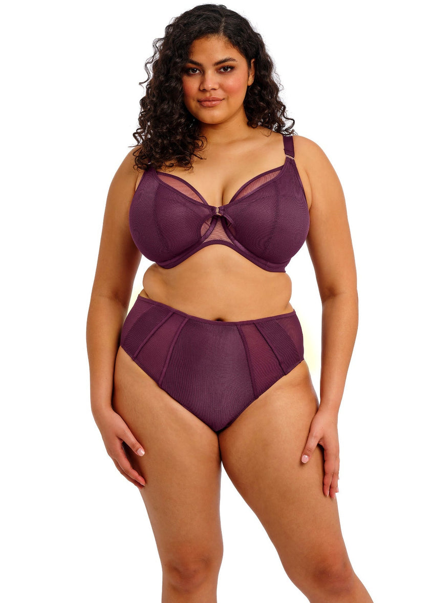 Kintai Plunge Bra - Blackberry