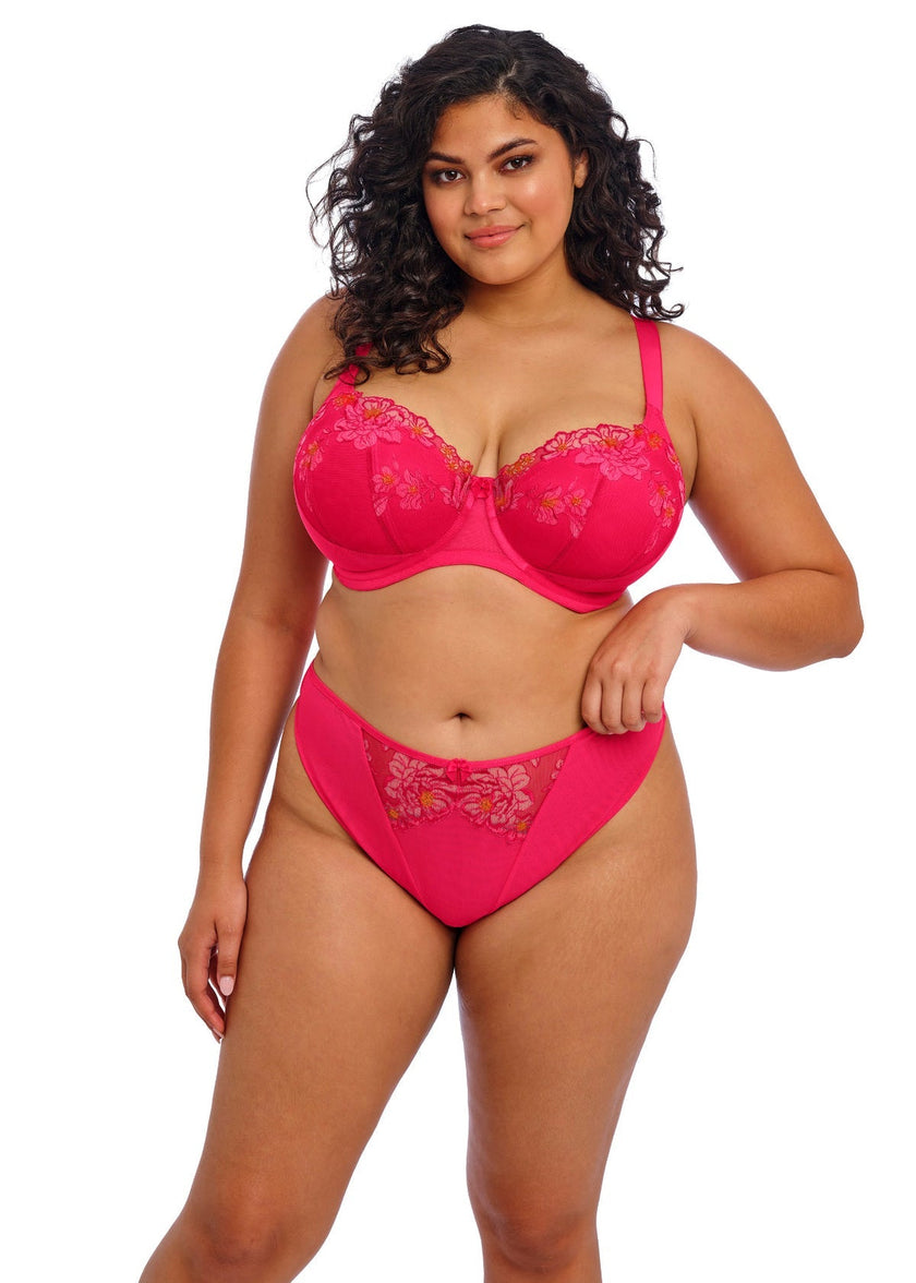 Teagan Padded Half Cup Bra - Azalea