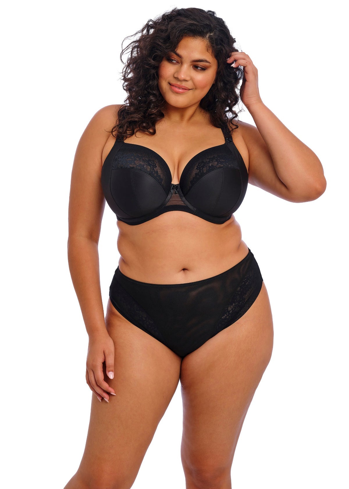 Nerina Stretch Plunge Bra - Black