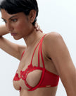 Nova Open Bra Red