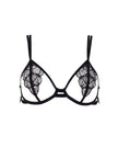 Emerson Open Lace Bra Black