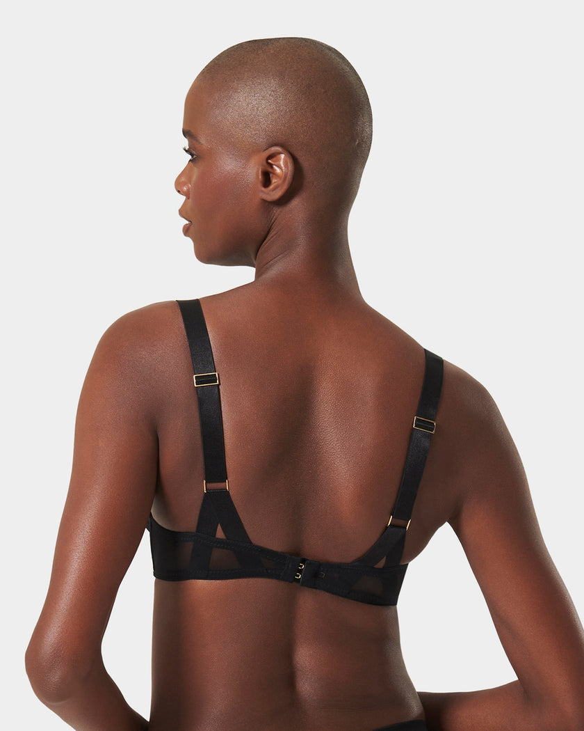 Karolina Strappy Balcony Bra Black