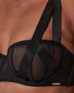 Karolina Strappy Balcony Bra Black