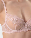 Marseille Embroidered Sheer Bra Pink