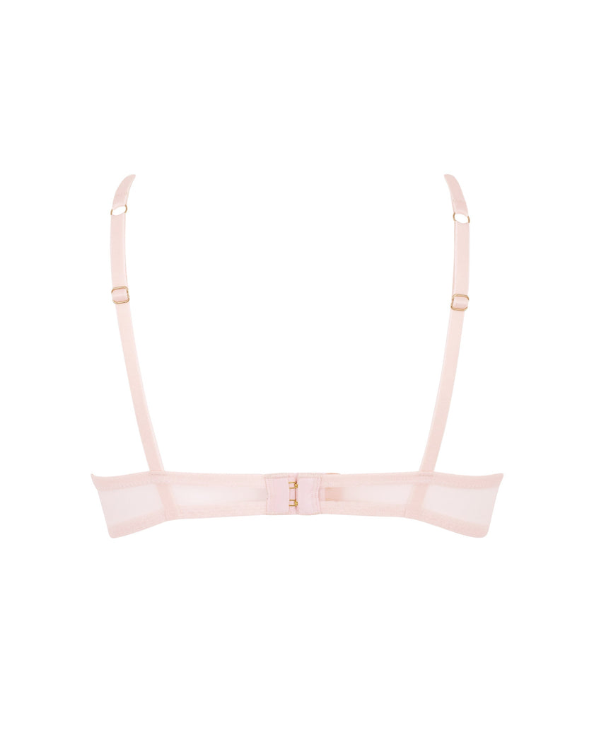 Marseille Embroidered Sheer Bra Pink