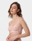Marseille Embroidered Sheer Bra Pink
