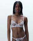 Marseille Embroidered Sheer Bra White