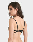 Adeline Embroidered Sheer Bra Black