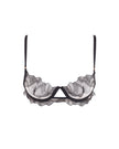 Adeline Embroidered Sheer Bra Black