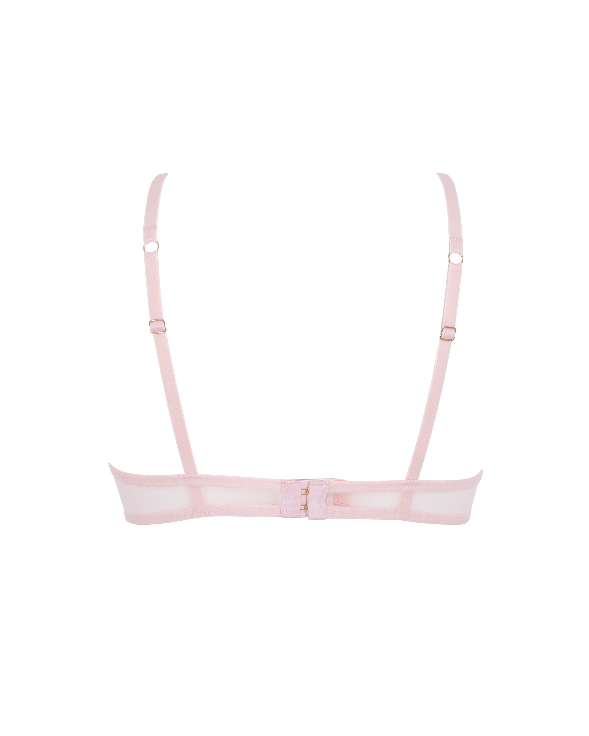 Marseille Embroidered Sheer Bra Red/Pink