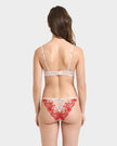 Marseille Embroidered Sheer Bra Red/Pink