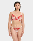 Marseille Embroidered Sheer Bra Red/Pink