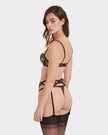 Alula Embroidered Sheer Bra Black