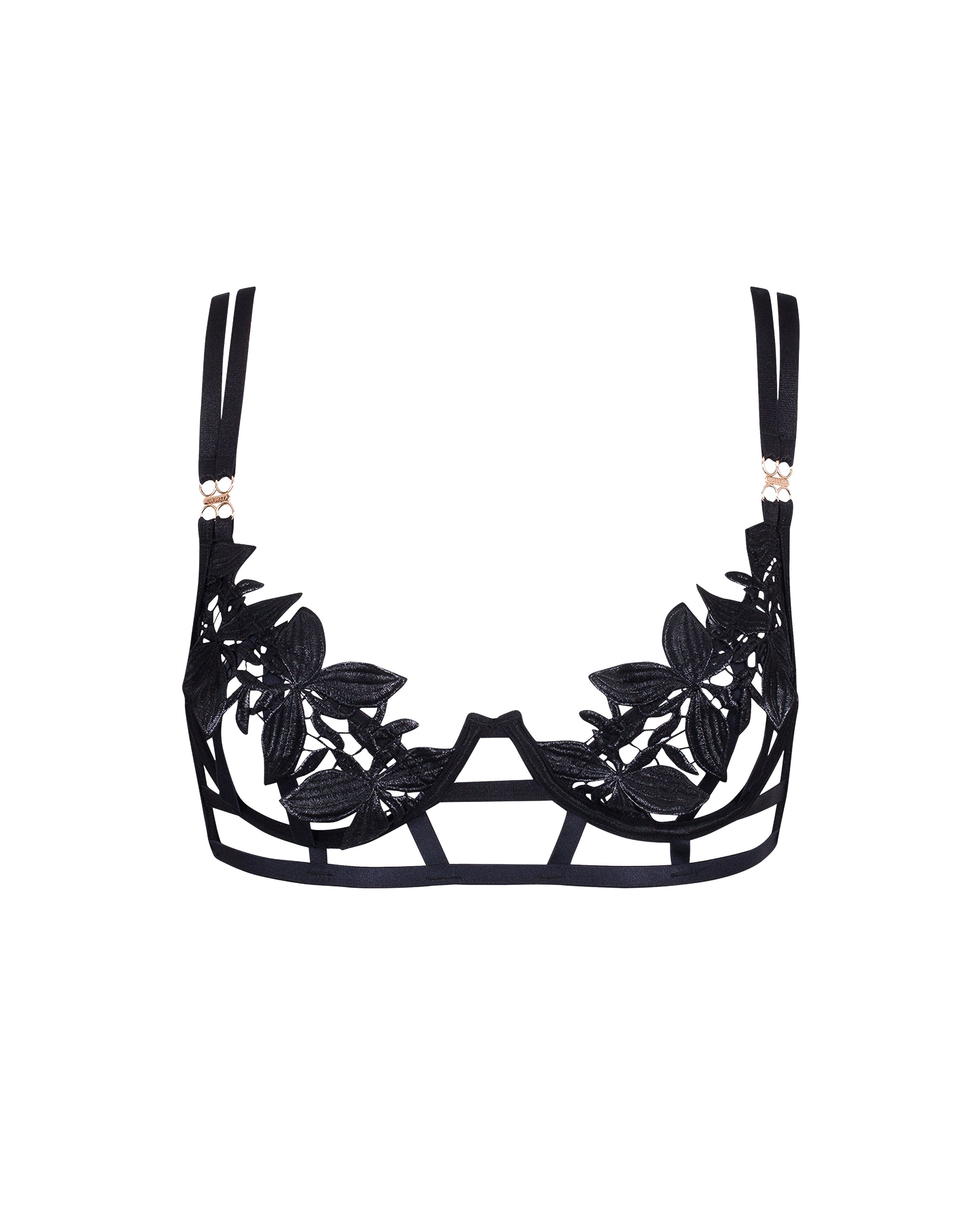 Ophelia Open Bra Black