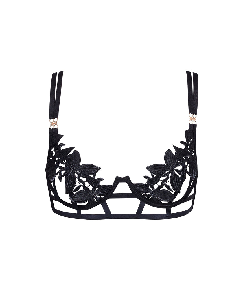 Ophelia Open Bra Black