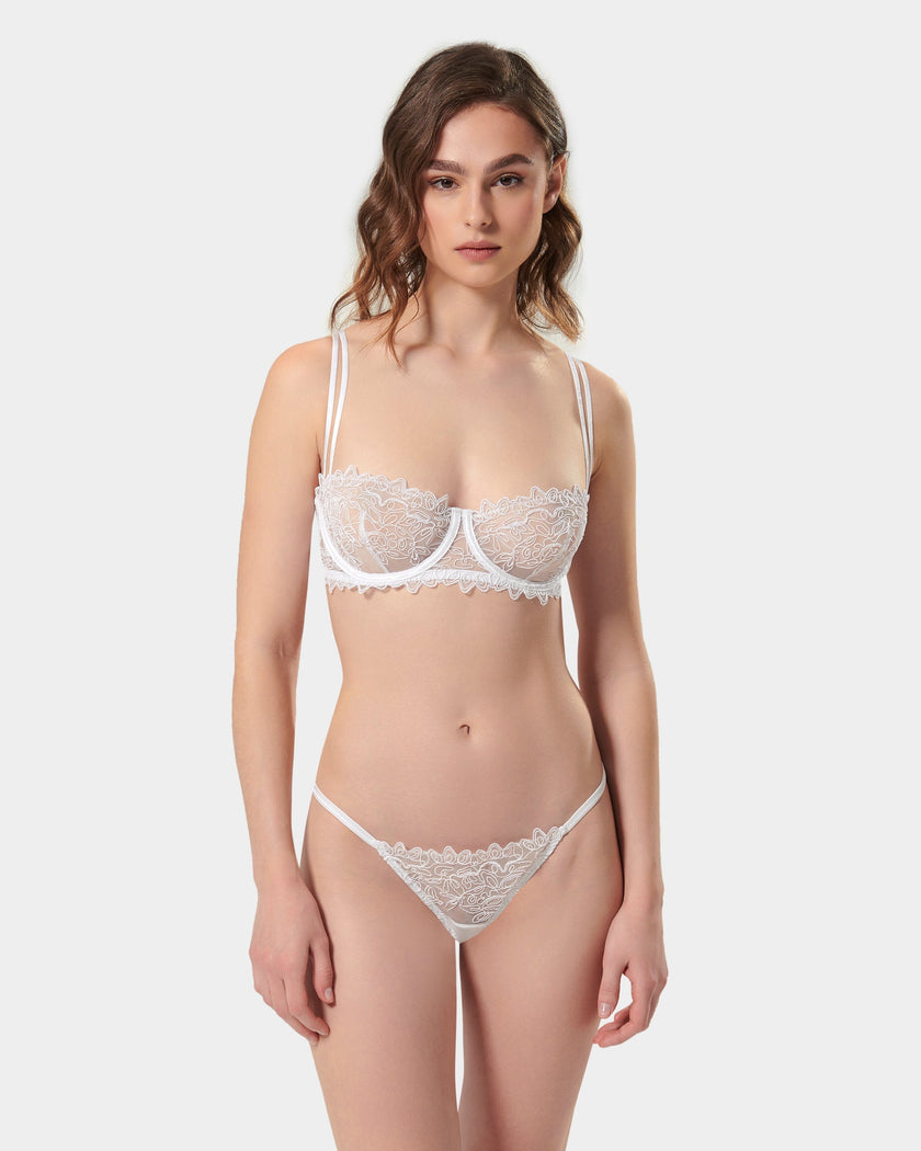 Audrey Balcony Bra White