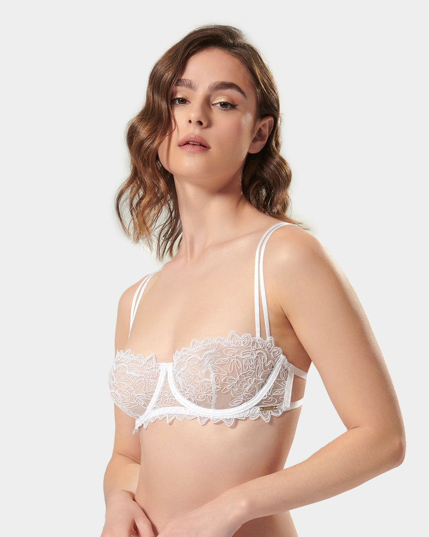 Audrey Balcony Bra White