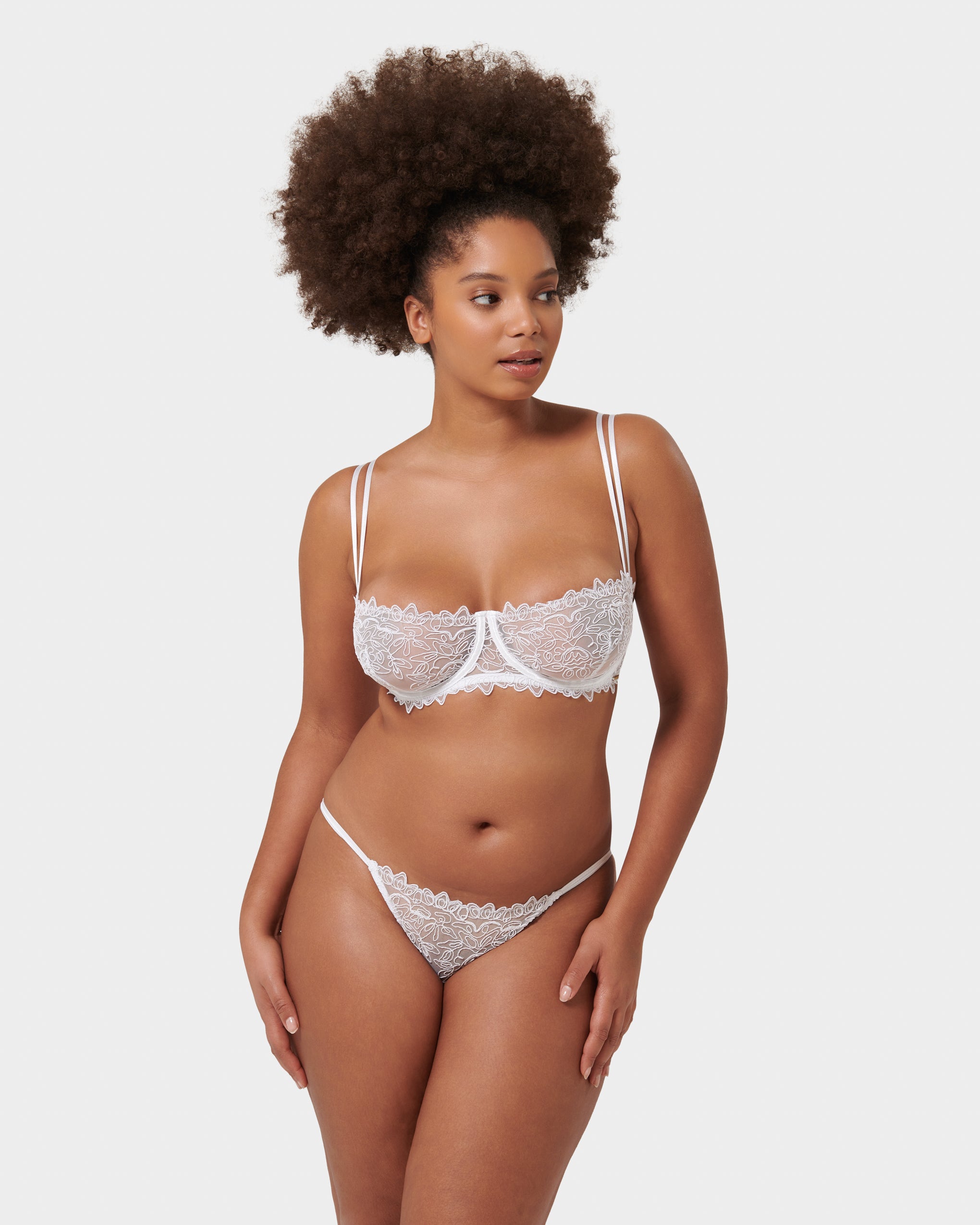 Audrey Balcony Bra White