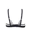 Maia Embroidered Sheer Bra Black