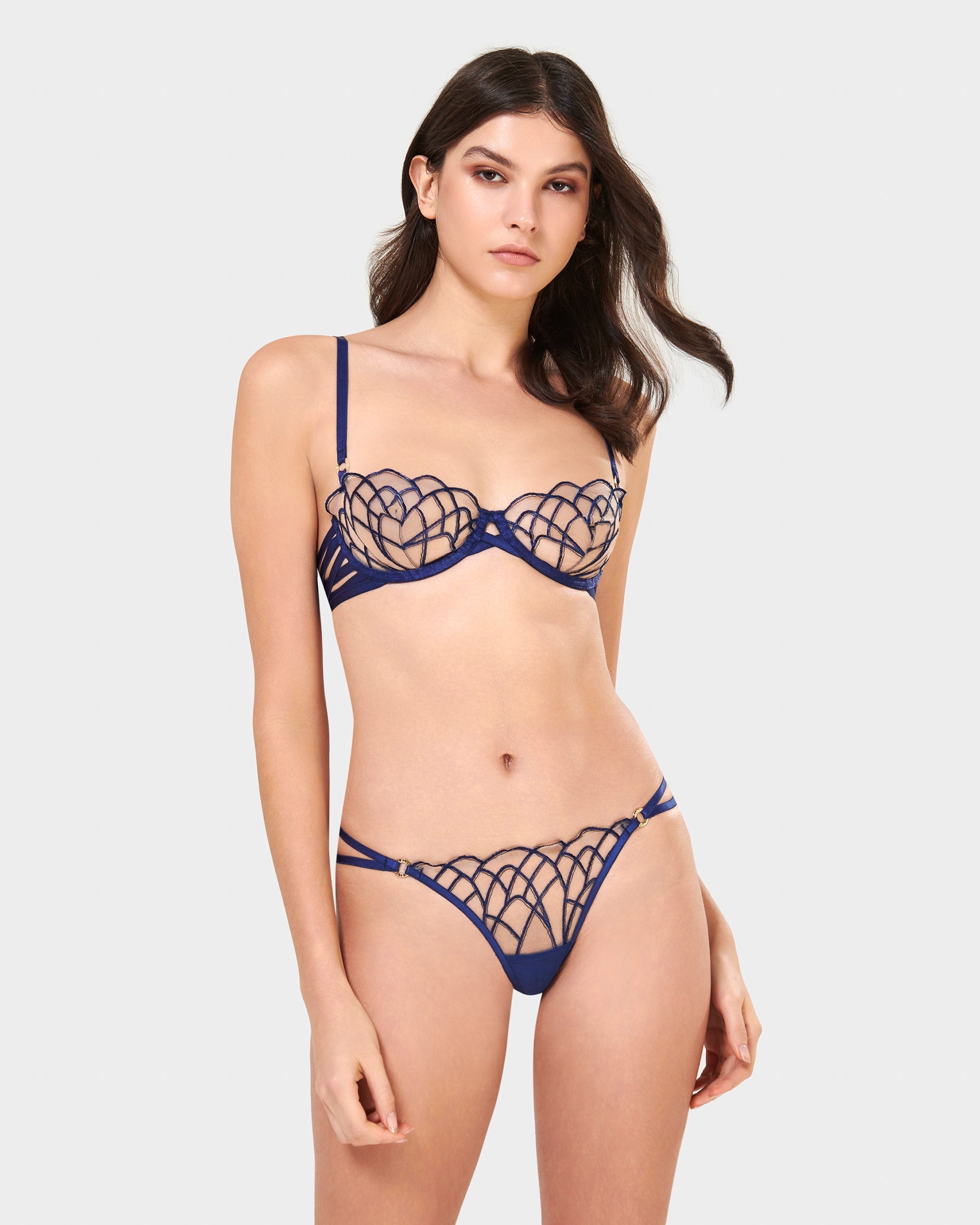 Beatrix Bra Twilight Blue/Sheer