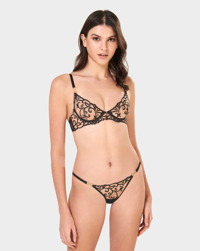 Harriet Eco Bra Black/Sheer