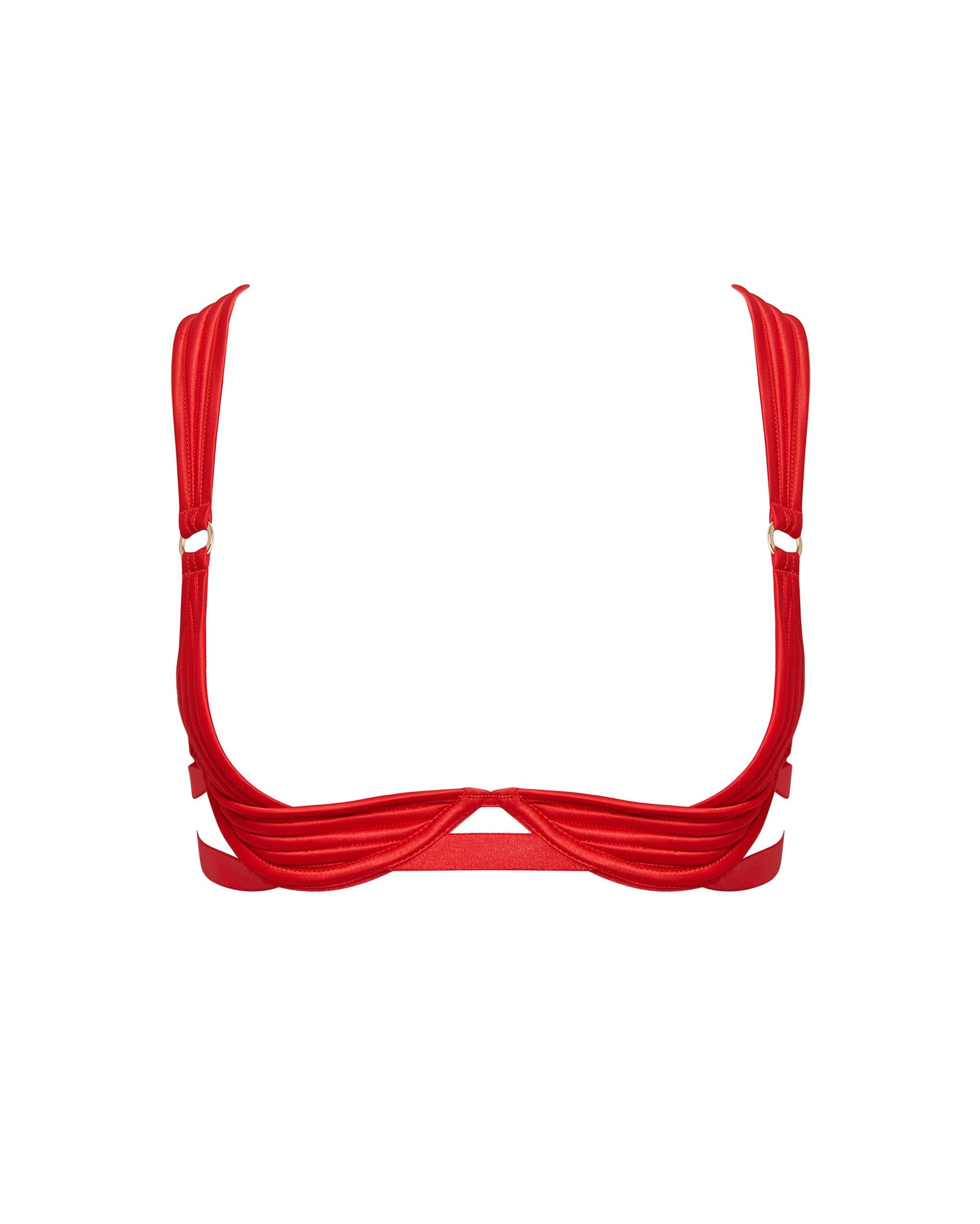 Allegra Open Wired Bra Red