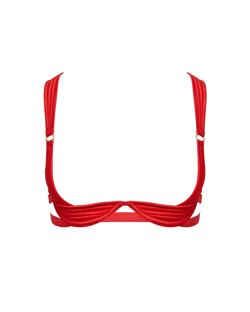 Allegra Open Wired Bra Red