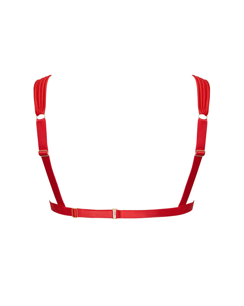 Allegra Open Wired Bra Red