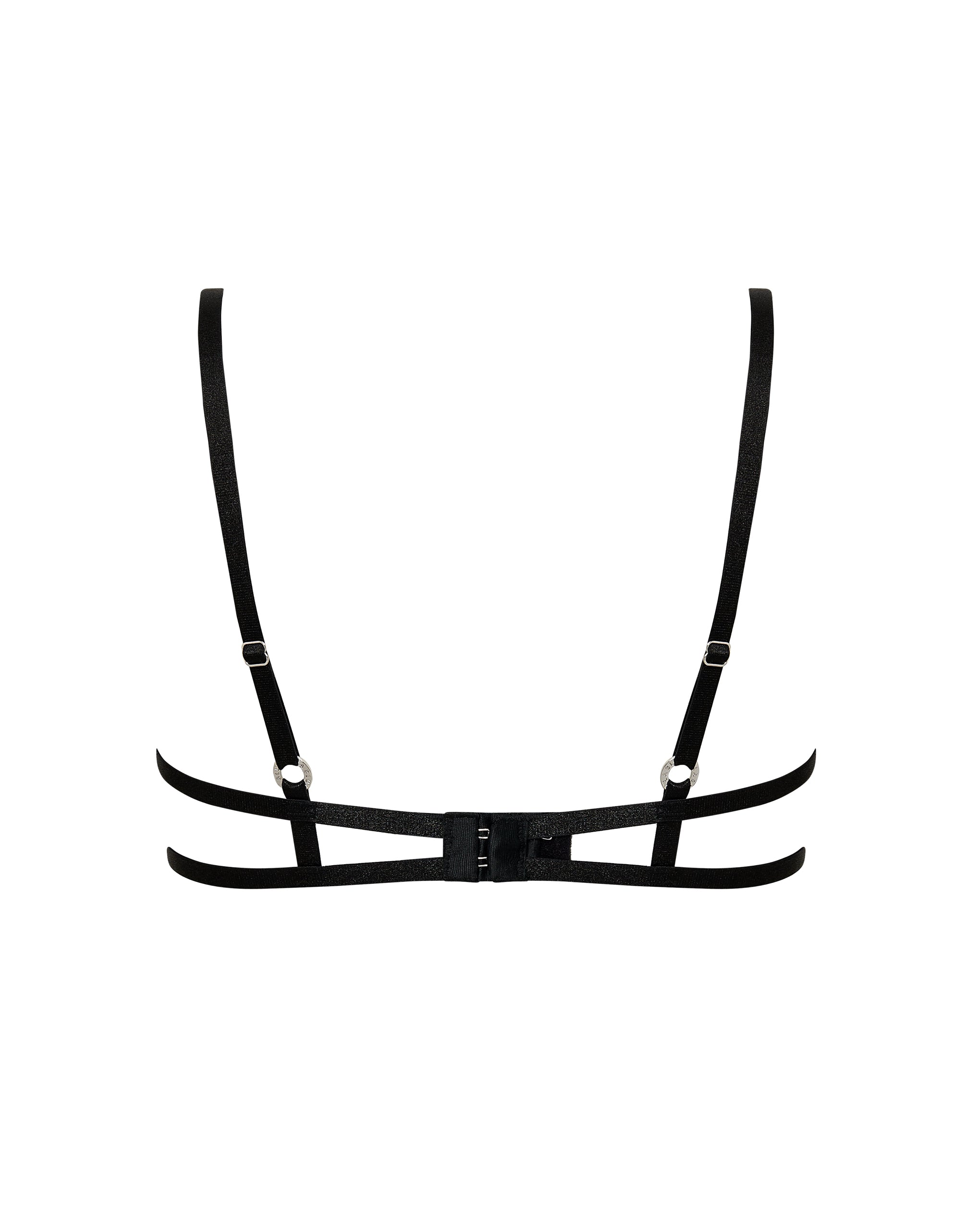 Antoinette Open Wired Bra Black/Silver