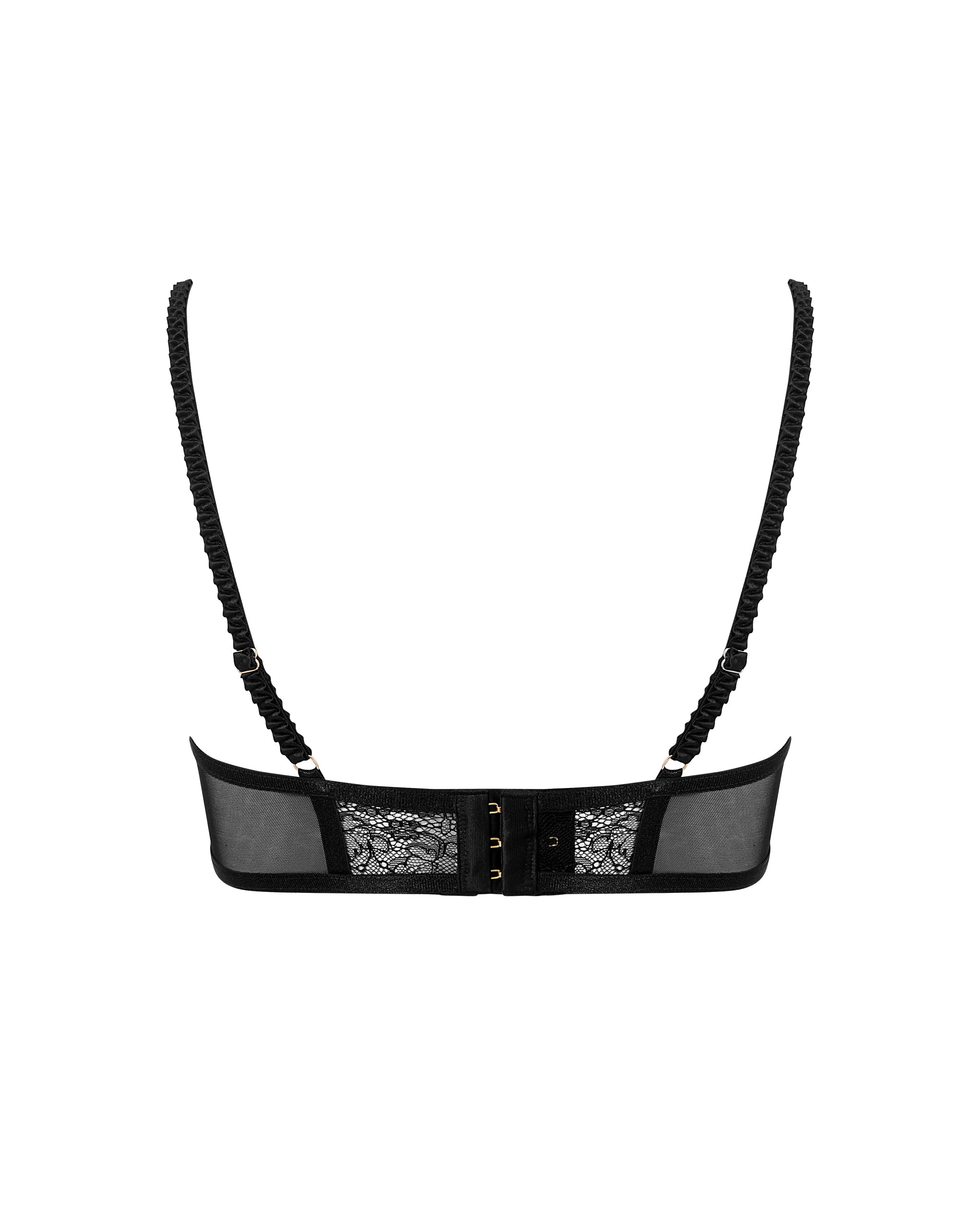 Camelia Lace Longline Bra Black