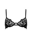 Leonora Floral Embroidered Bra Black