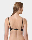 Leonora Floral Embroidered Bra Black