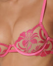 Leonora Wired Bra Fuchsia Pink/Sheer