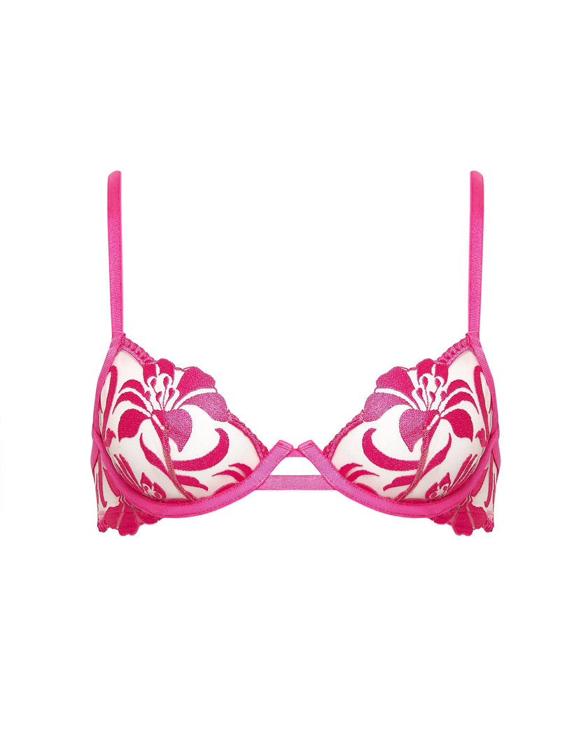 Leonora Wired Bra Fuchsia Pink/Sheer