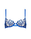 Catalina Embroidered Sheer Bra Blue