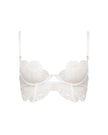 Marisa Embroidered Sheer Bra White