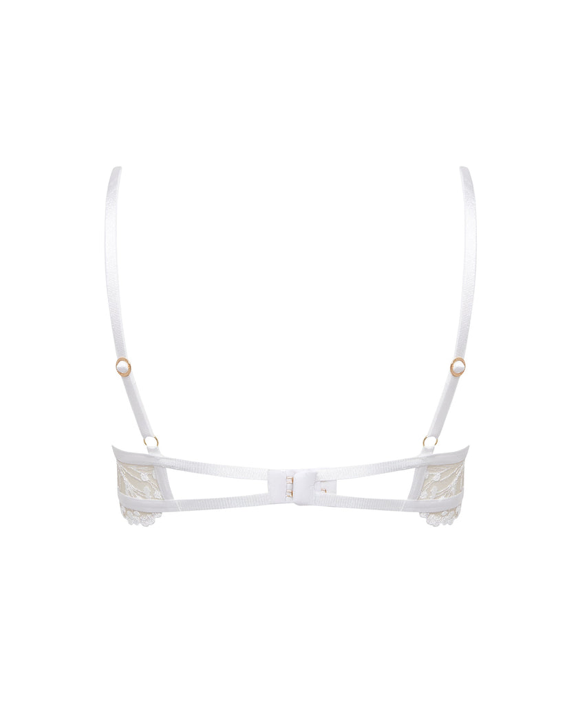 Marisa Embroidered Sheer Bra White