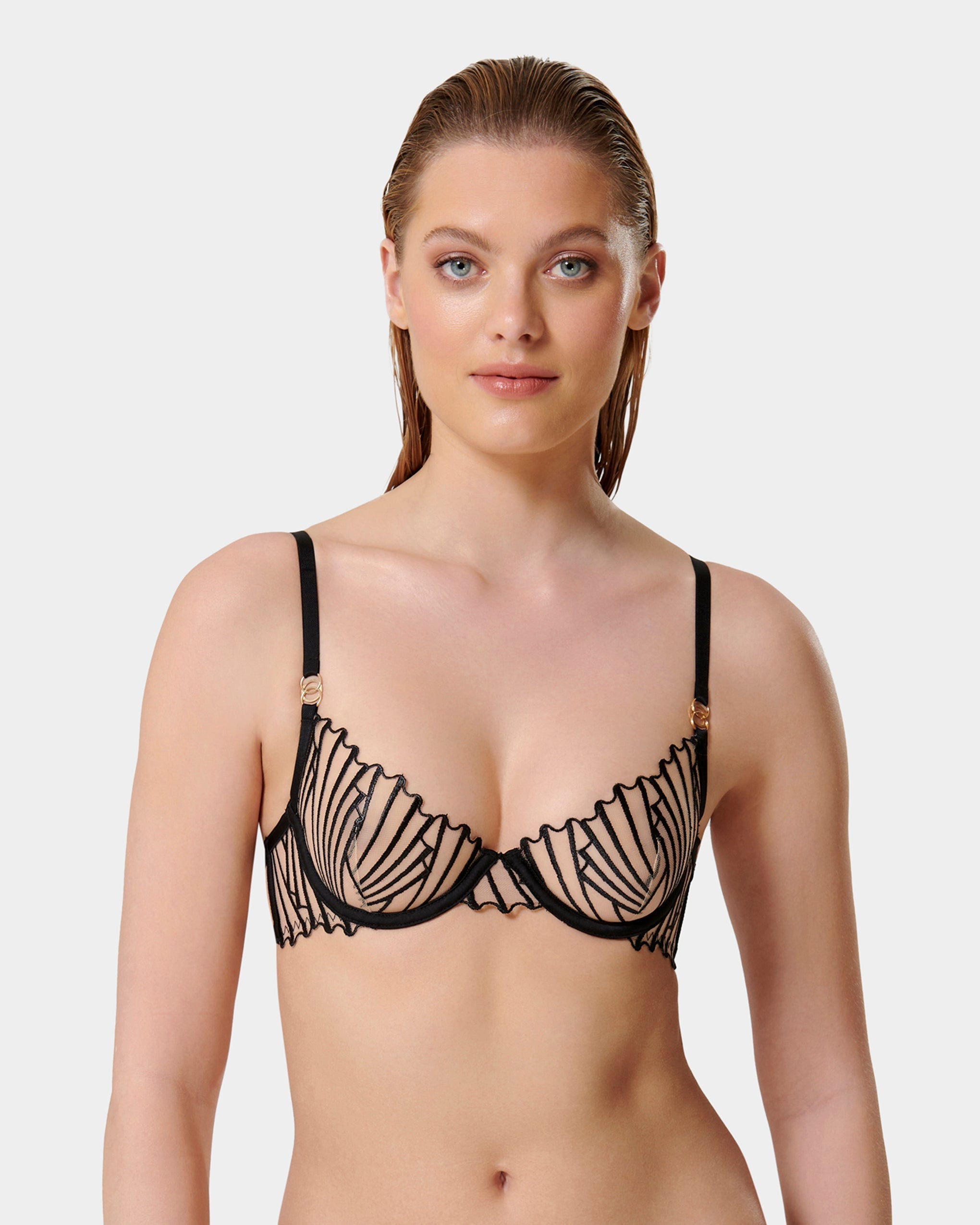Goya Wired Bra Black/Sheer