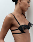 Matisse Sheer Open Bra Black