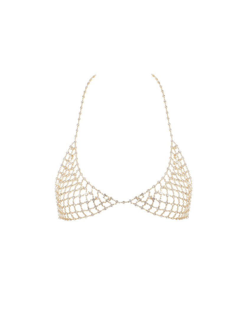 Marli Diamond Lattice Bra Gold