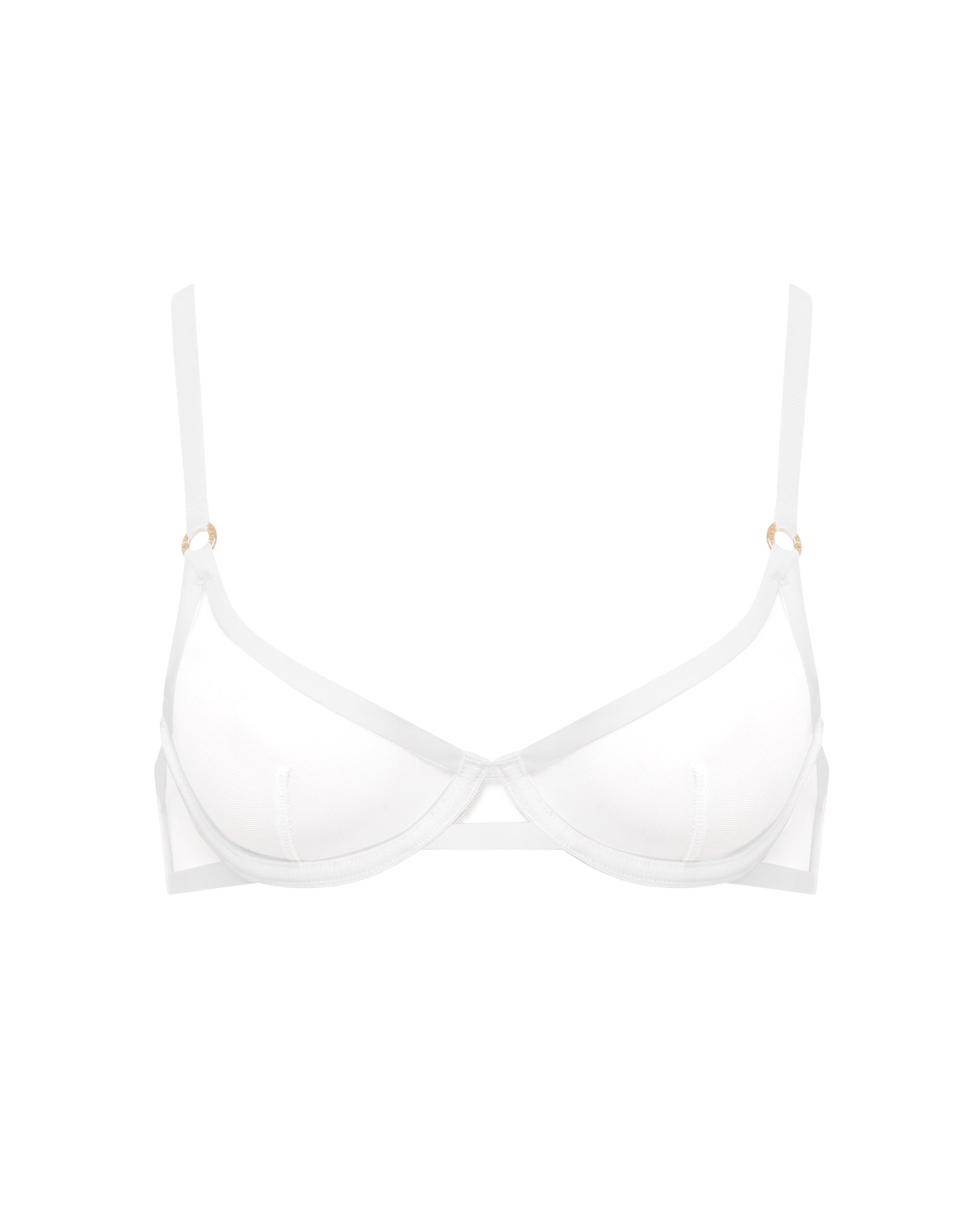 Naomi Mesh Bra White