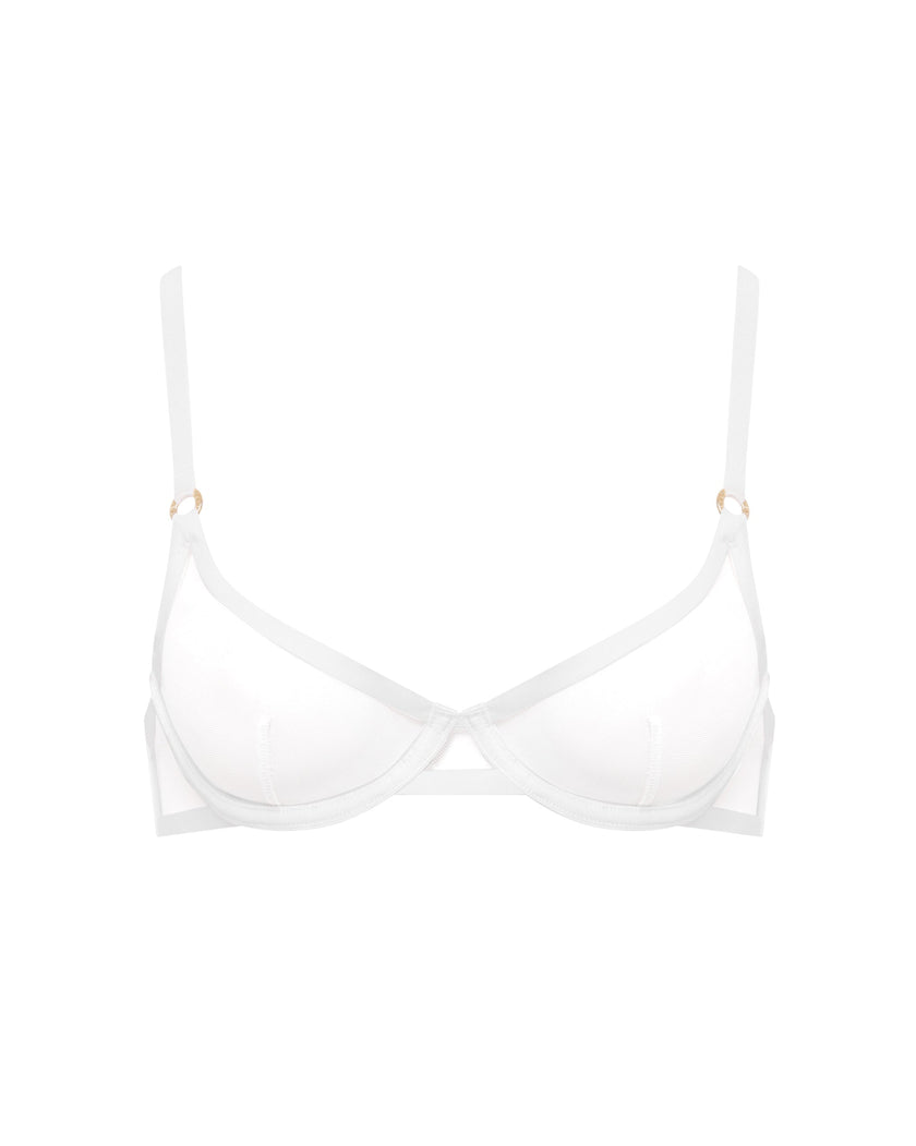 Naomi Mesh Bra White