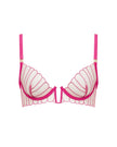 Imogen Embroidered Sheer Bra Pink