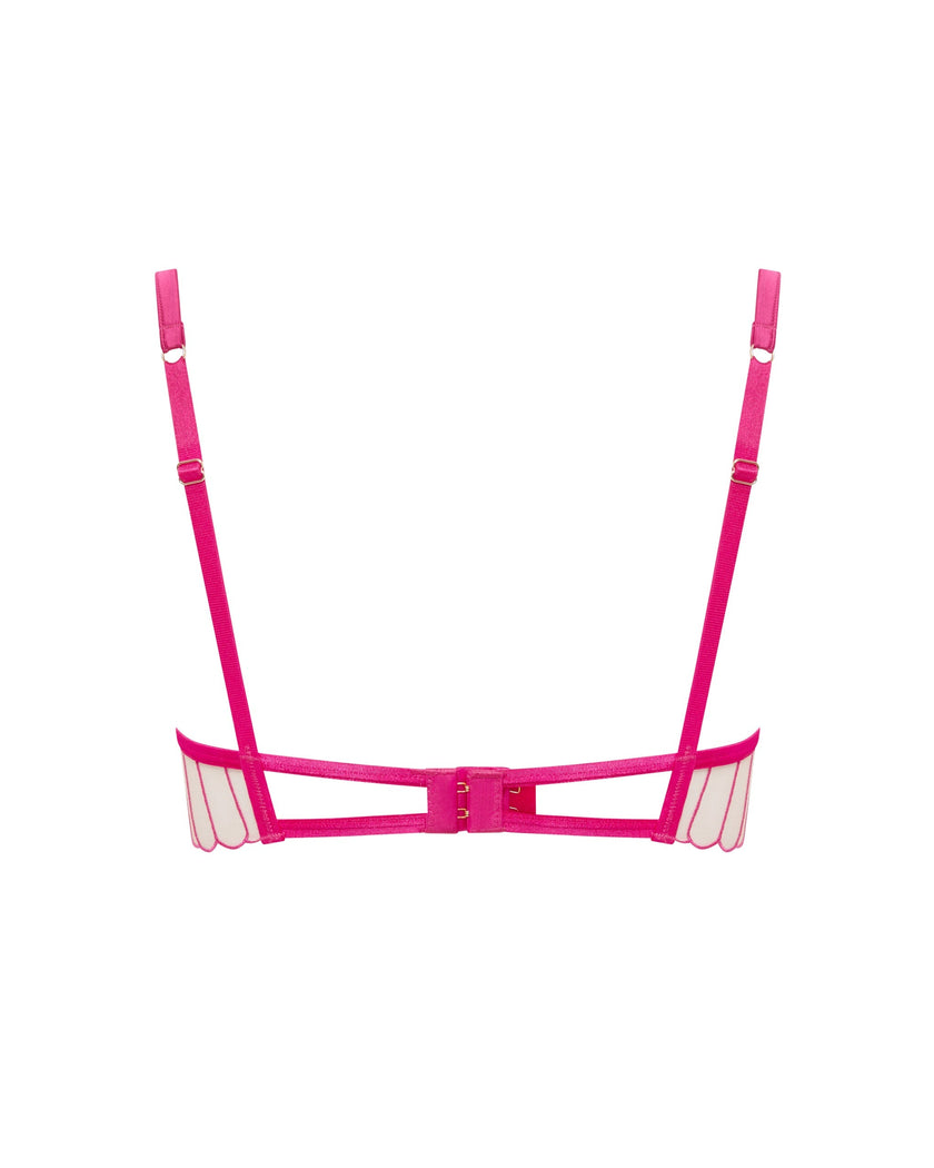 Imogen Embroidered Sheer Bra Pink