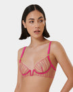 Imogen Embroidered Sheer Bra Pink