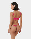 Imogen Embroidered Sheer Bra Pink