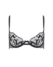 Kalmia Floral Embroidered Bra Black