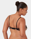 Kalmia Floral Embroidered Bra Black