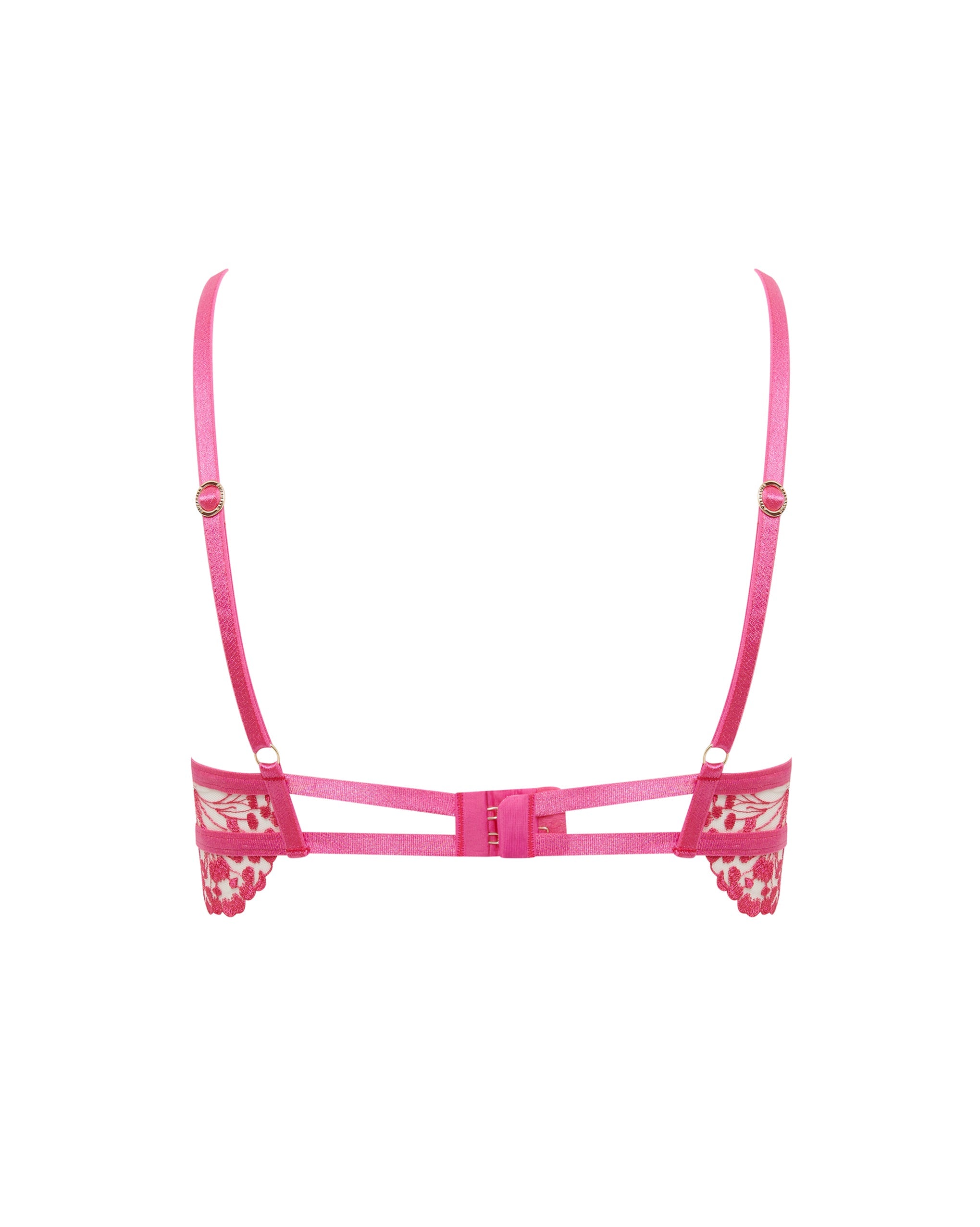 Marisa Embroidered Sheer Bra Pink